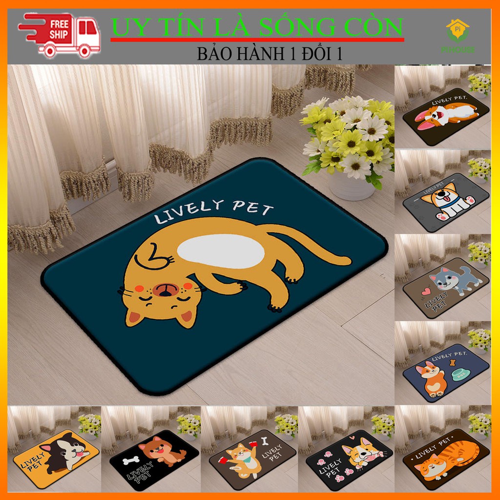 [SIÊU HOT] Thảm chân  chống trượt 3D mẫu cún con và nhiều mẫu mã lựa chọn