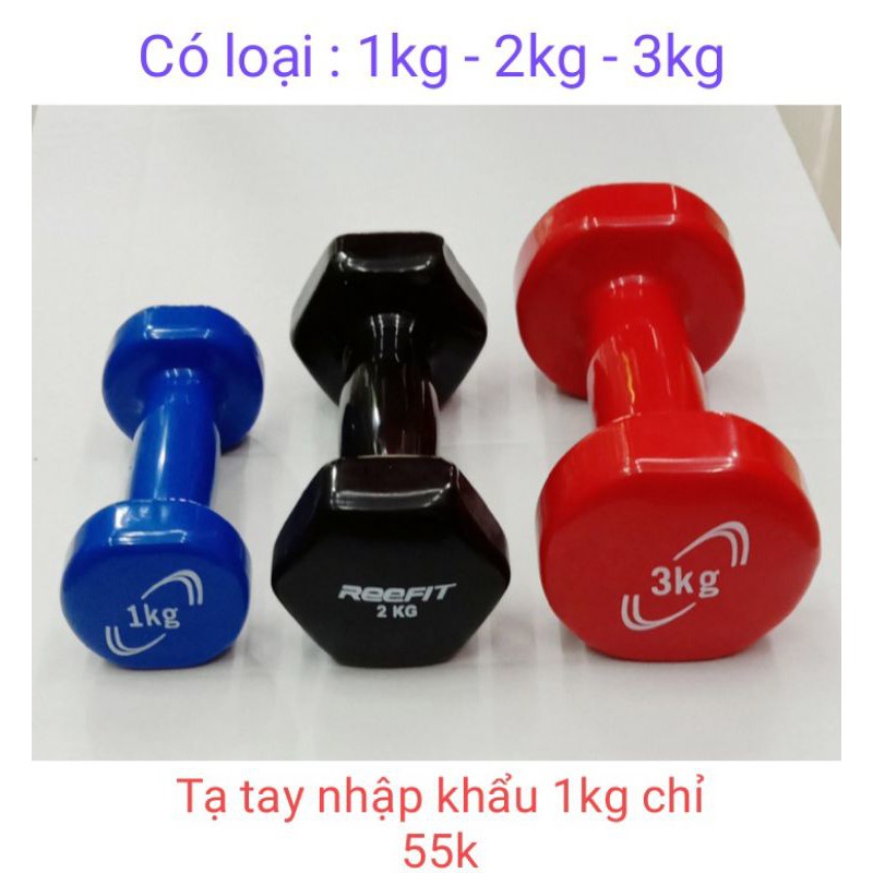 Tạ tay nhập khẩu 1kg - 2kg - 3kg ( hàng cao cấp - bán Theo cục )