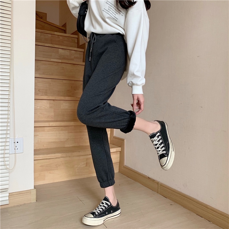 Quần dài có đệm lót thời trang Hàn Quốc