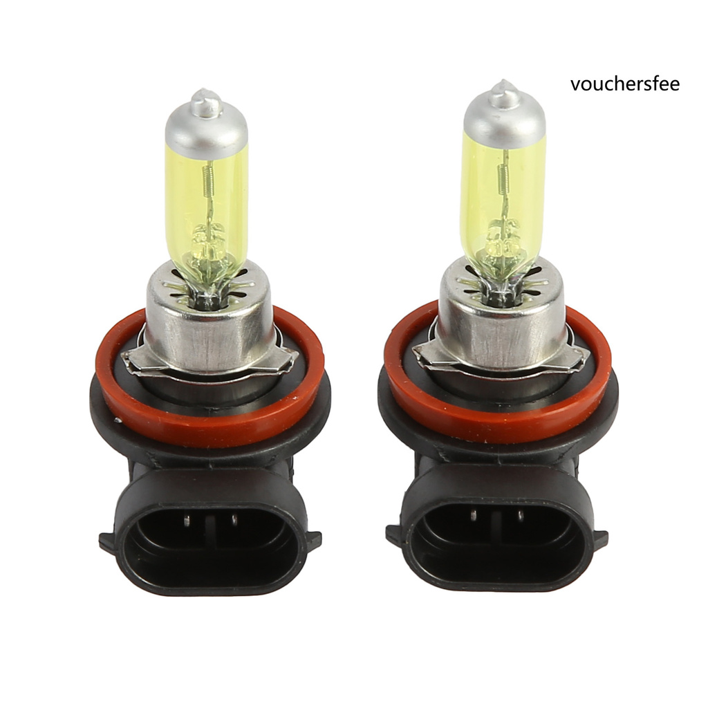 Set 2 Bóng Đèn Halogen 12v 55w H11 3000k Ánh Sáng Vàng Dành Cho Ô Tô / Xe Tải