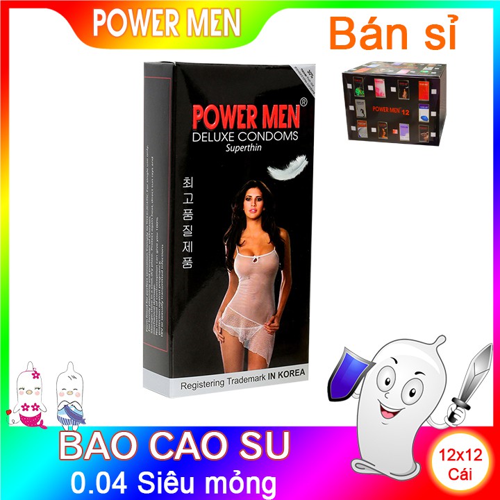 144 bao cao su Powermen Superthin Gross 12 (mã:12SIH12)