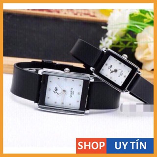 Đồng hồ cặp nam nữ Jw L5078 dây cao su mặt chữ nhật