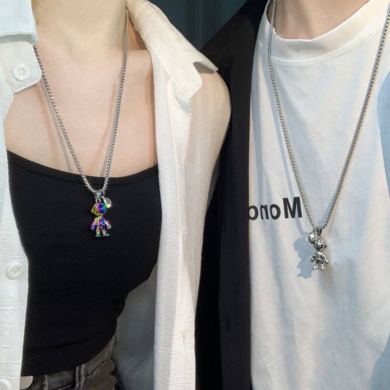 Flgo Set 2 Dây Chuyền Mặt Hình Người Không Gian Phù Hợp Cho Cặp Đôi