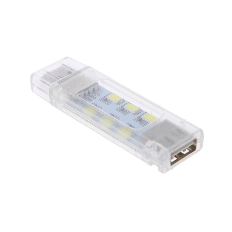 (Hàng Mới Về) Đèn Đọc Sách Usb 12 Bóng Led Hai Mặt Mini Dùng Khi Đi Cắm Trại