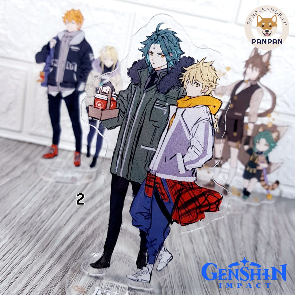 Mô Hình Standee Anime Genshin Impact Cặp Đôi (15cm)