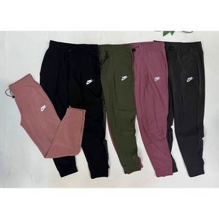 Quần jogger nữ bo gấu vải đũi xước siêu mát Quần bo ống nữ mùa hè