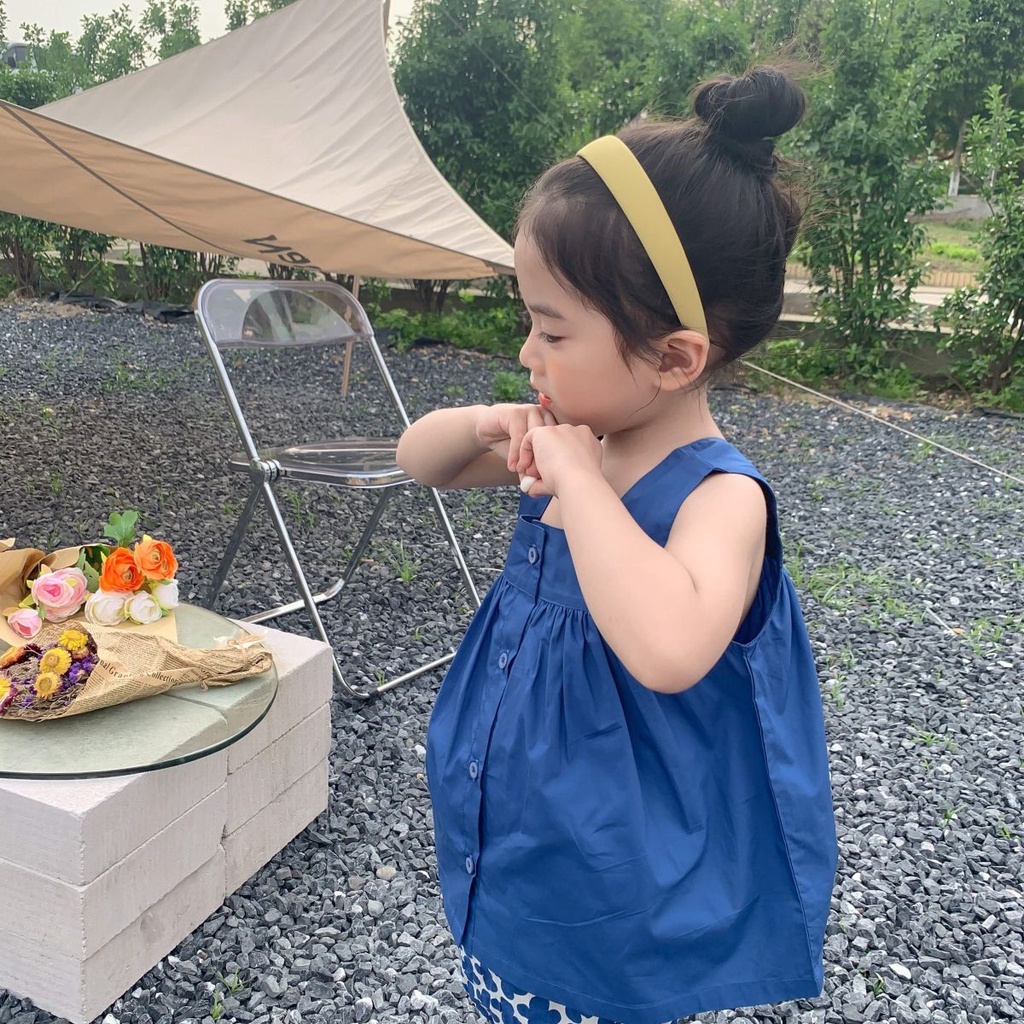 Set áo sát nách + quần vải mỏng thời trang cho bé gái