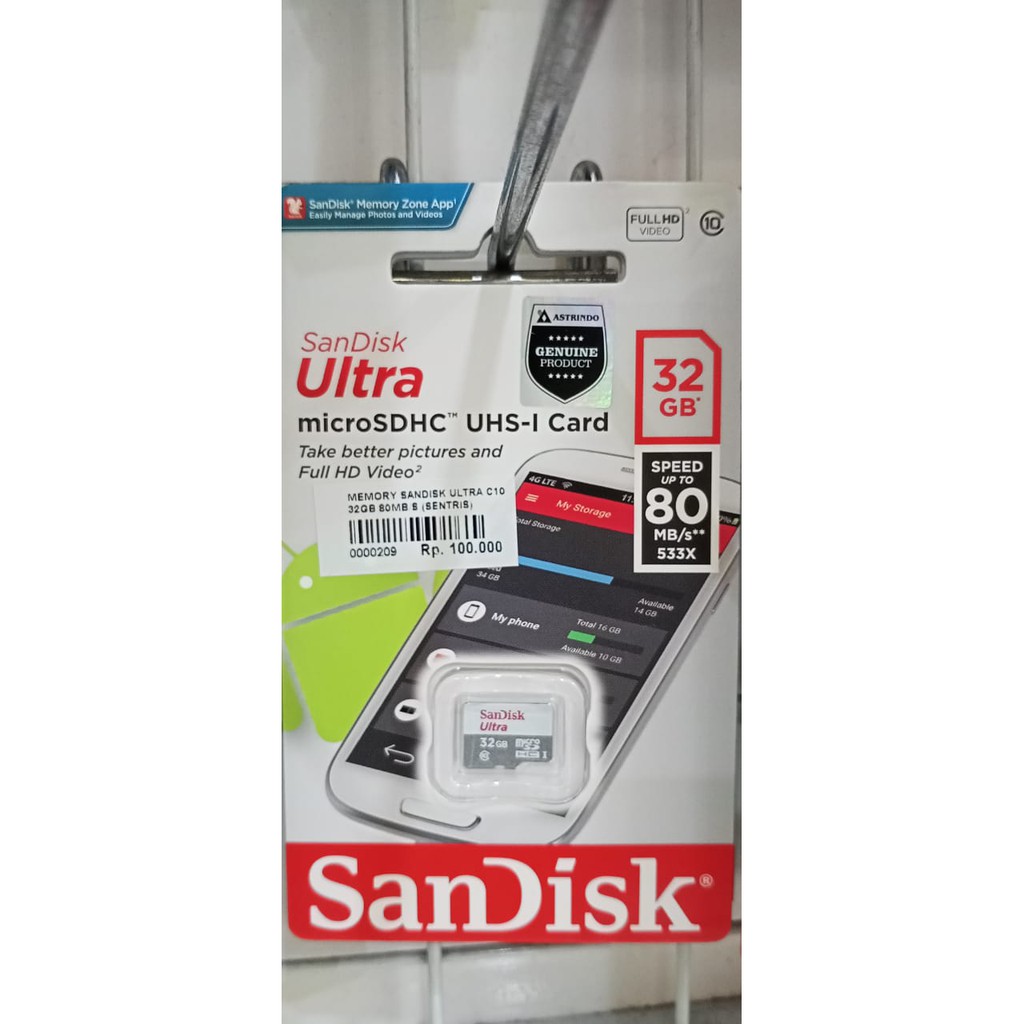 Micro Siêu Nhỏ Sandisk 32 32gb 80mbps