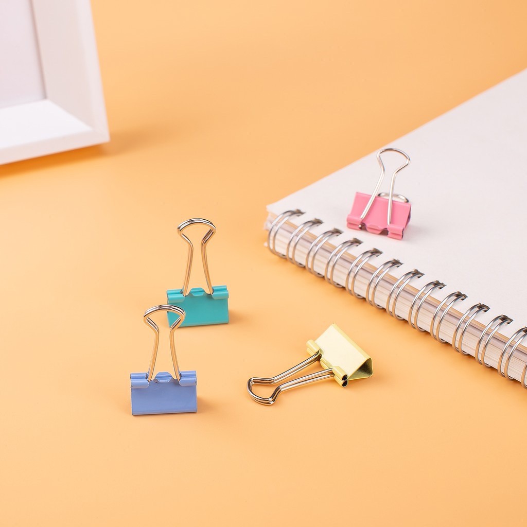 Kẹp bướm màu 15mm 19mm 25mm 32mm 41mm 51mm kẹp giấy nhiều màu Binder Clips
