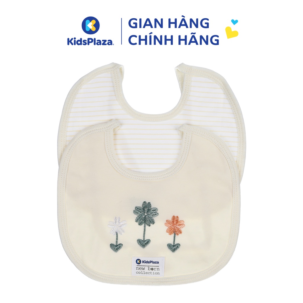 Set 2 yếm cotton buộc dây cho bé sơ sinh Kids Plaza BA21 (nhiều mẫu)