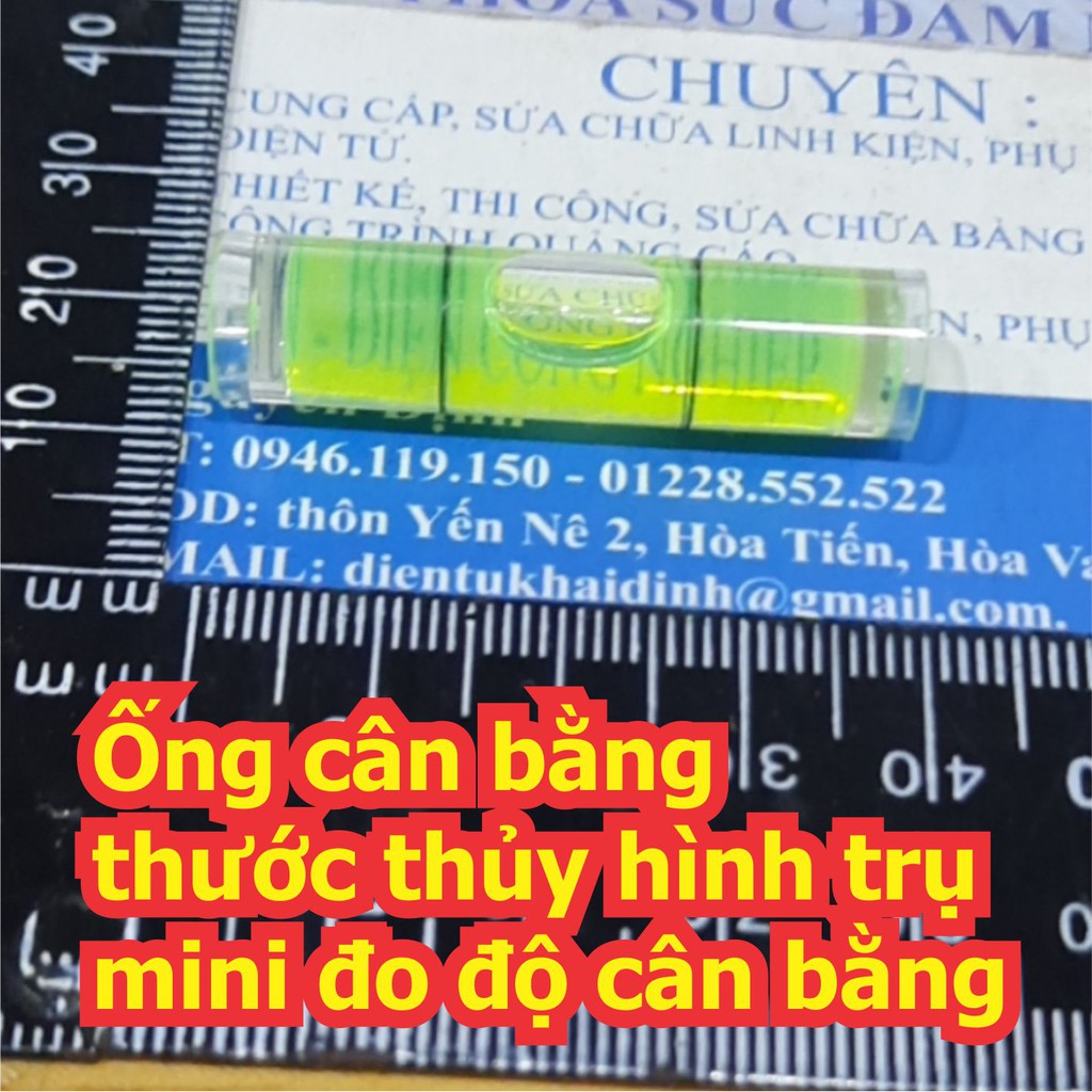 10 cái Ống cân bằng thước thủy hình trụ mini đo độ cân bằng kde7418