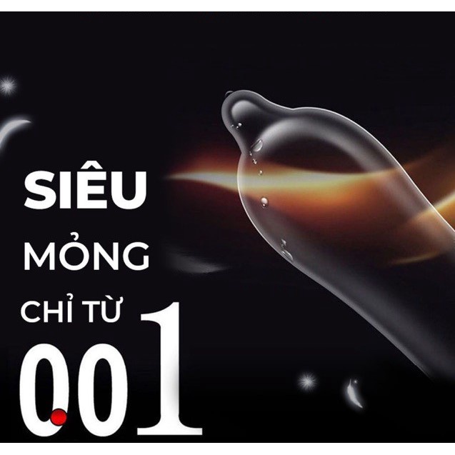 Bao cao su olo siêu mỏng kéo dài thời gian quan hệ bcs truyền nhiệt lon 10 chiếc