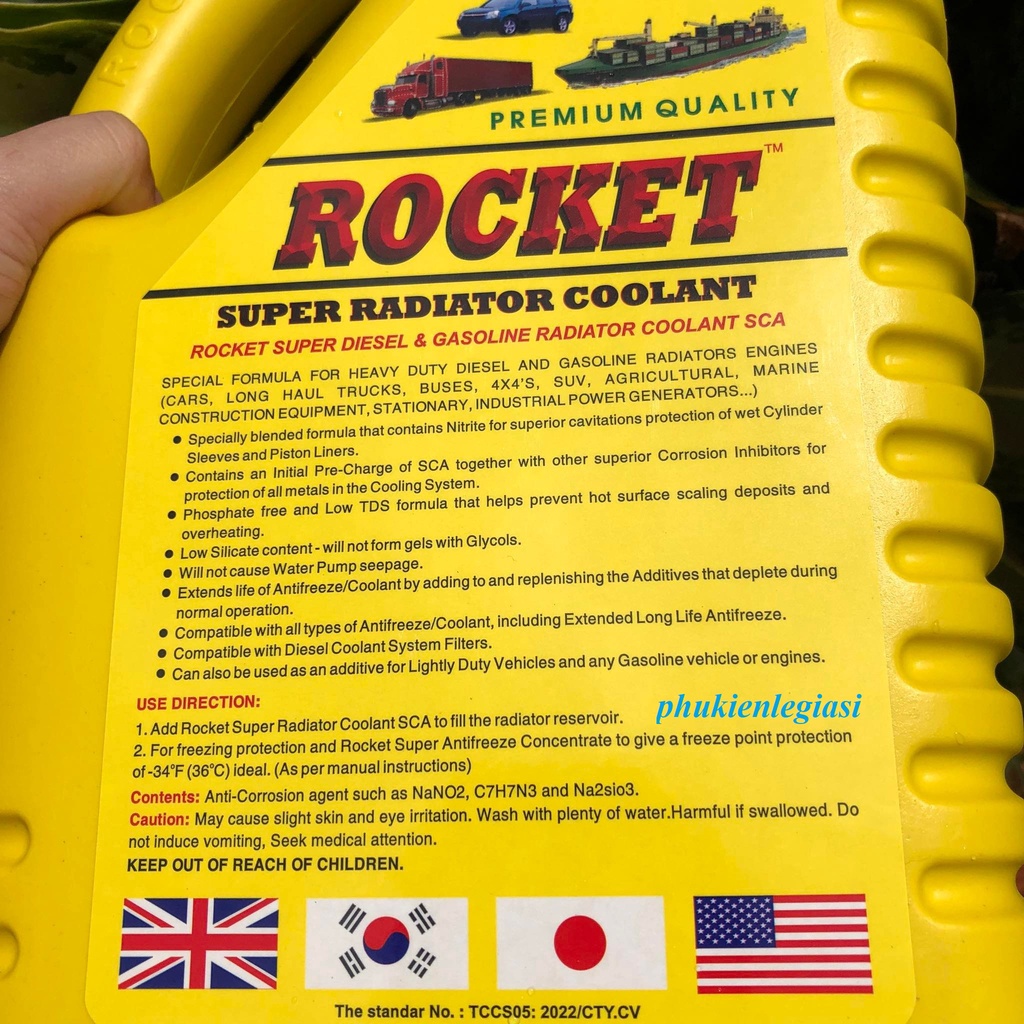 Nước làm mát Rocket 999 4L loại 4lít