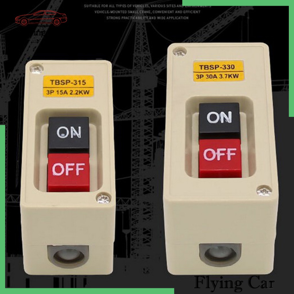 Nút Công Tắc Bật / Tắt Nguồn Điện TBSP-330 3 Phase 3.7Kw 30A 2