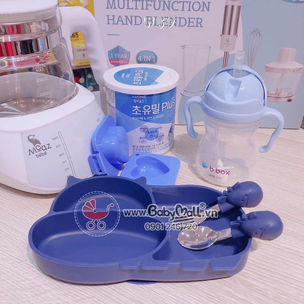 Khay bò silicone 5139 TẶNG thìa nĩa inox cao cấp