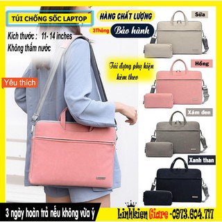 Túi chống sốc Macbook - Laptop có quai đeo và Túi đựng phụ kiện kèm theo siêu xinh 11 - 14 inches