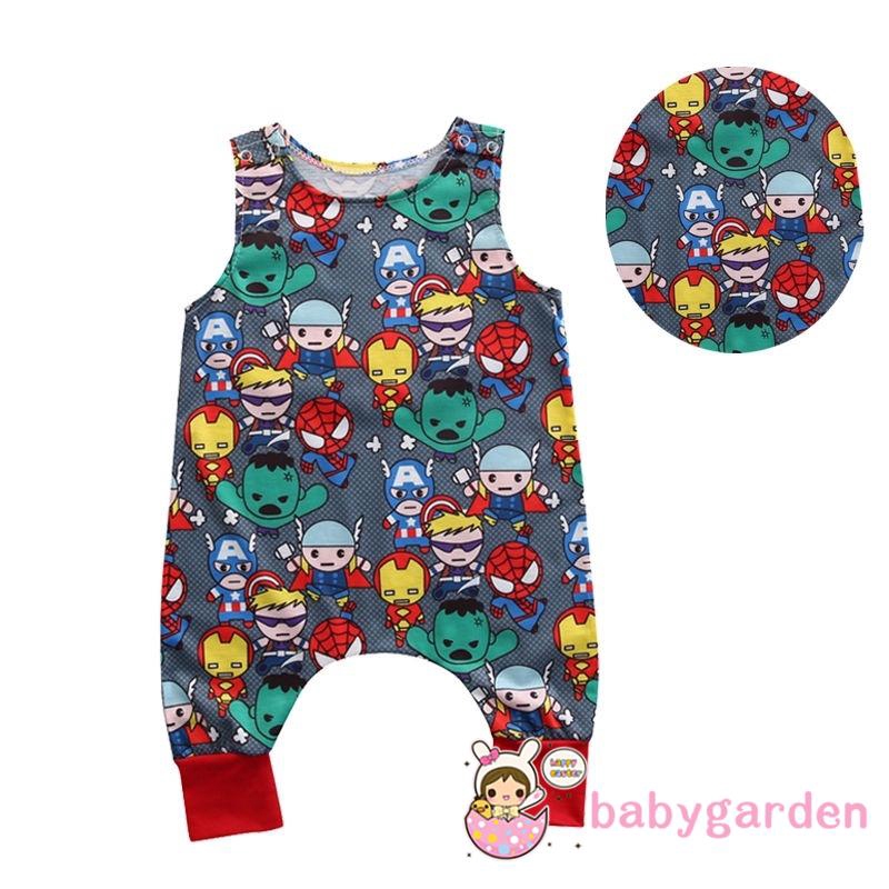 Jumpsuit Bodysuit Romper Liền Mảnh Có In Hình Nhân Vật Hoạt Hình Cho Các Bé Nhỏ Sơ Sinh