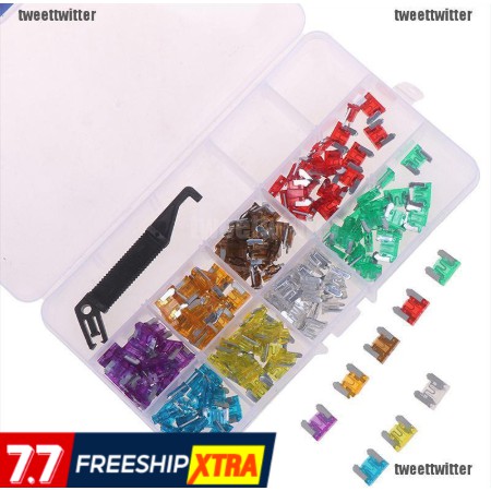 BỘ 100 cầu chì xe MINI hơi ô tô chuyên dụng cho xe Toyota Honda Hyundai Kia bảo vệ an toàn chống cháy nổ chập điện | BigBuy360 - bigbuy360.vn