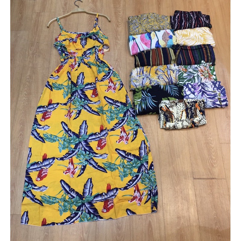 [Chuyên sỉ]Váy maxi lanh 2 dây 1 tầng ngực💯{Cam kết hàng chất lượng} | BigBuy360 - bigbuy360.vn