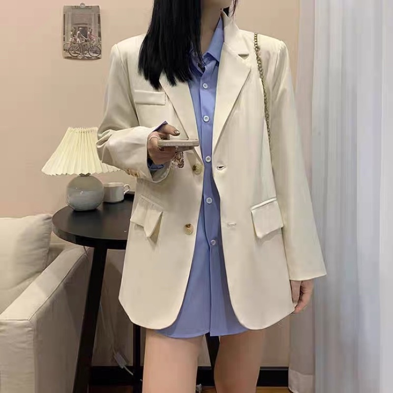 Áo blazer đen OiOi giống Rosé BLACKPINK