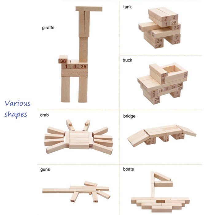 Bộ Bài Uno Stako 51 Trò Chơi Bằng Gỗ Màu Nâu