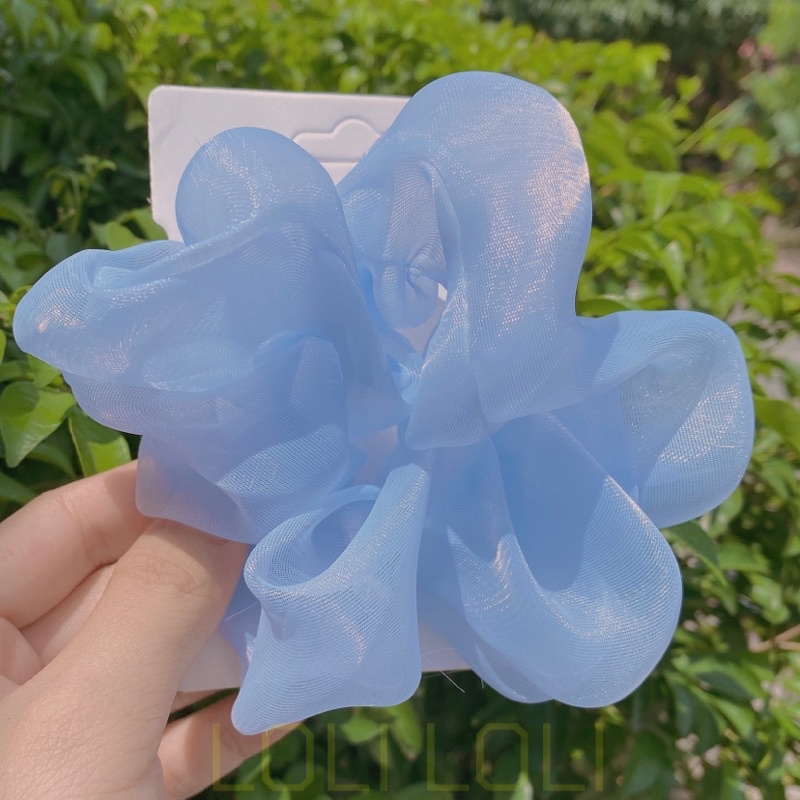 Scrunchies cột tóc voan kính siêu dễ thương [FREE SHIP]