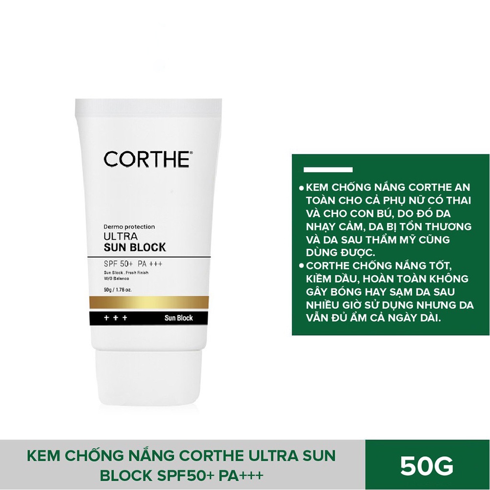 Kem Chống Nắng Vật Lý Corthe Ultra Sun Block SPF 50+PA+++