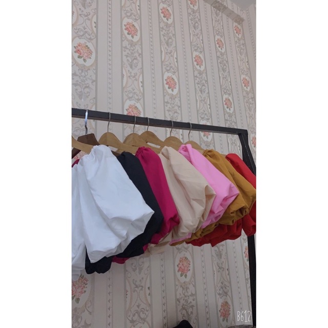 Áo bẹt vai croptop bí phồng | BigBuy360 - bigbuy360.vn