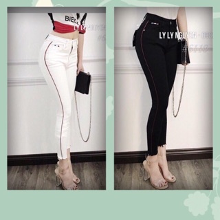 Quần skinny viền sọc
