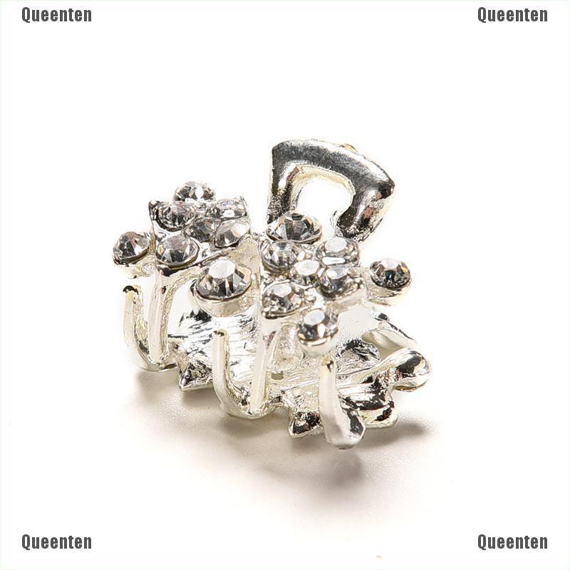 ★Queen★Style New Crystal Flower Mini Hair Claw Clamp Hair Clip Hair Pin