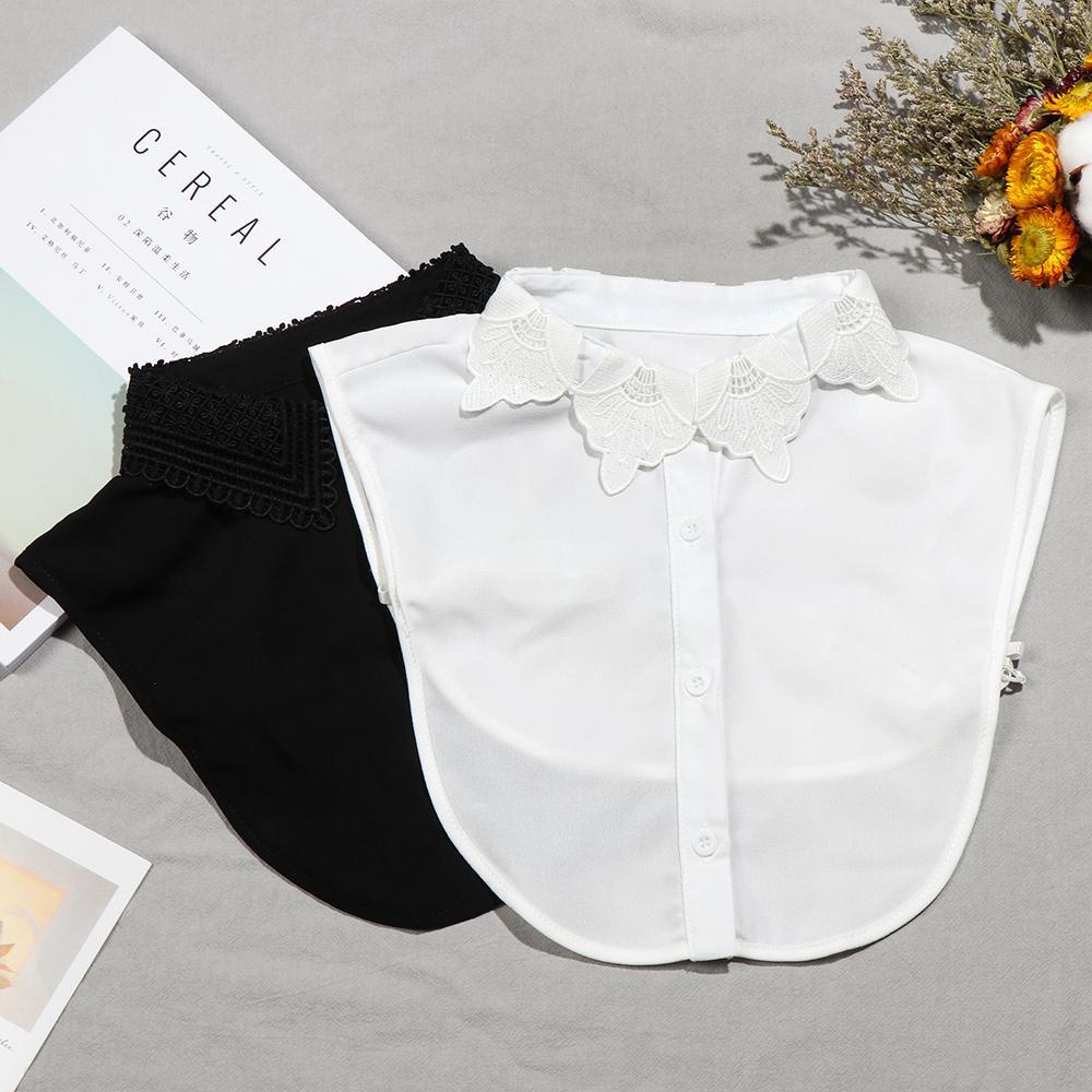 Cổ Áo Sơ Mi Giả Màu Trắng Đen Tháo Rời Được Thời Trang