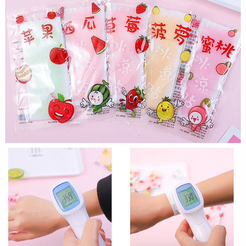 Combo 2 miếng dán làm mát/hạ sốt giải nhiệt mùa hè hương trái cây