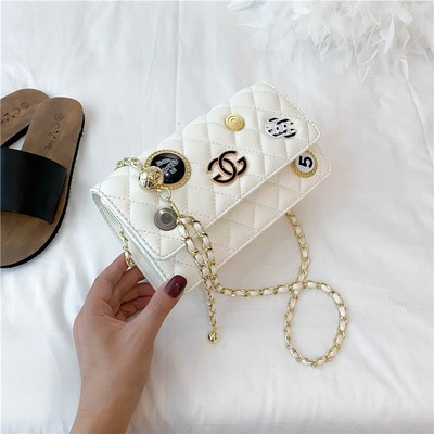 Túi xách CN thêu lưới dây chuyền kim cương huy hiệu cách điệu Ulzzang siêu xinh ❤️