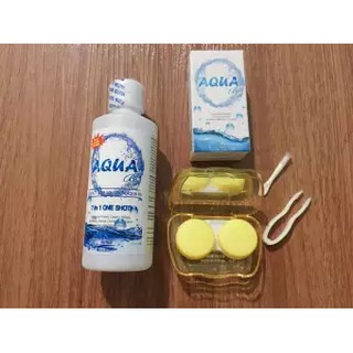 Nước ngâm lens + nhỏ mắt lens + khây dụng cụ