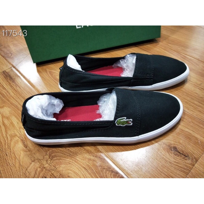 giày vải lười nữ thời trang gọn nhẹ lacoste