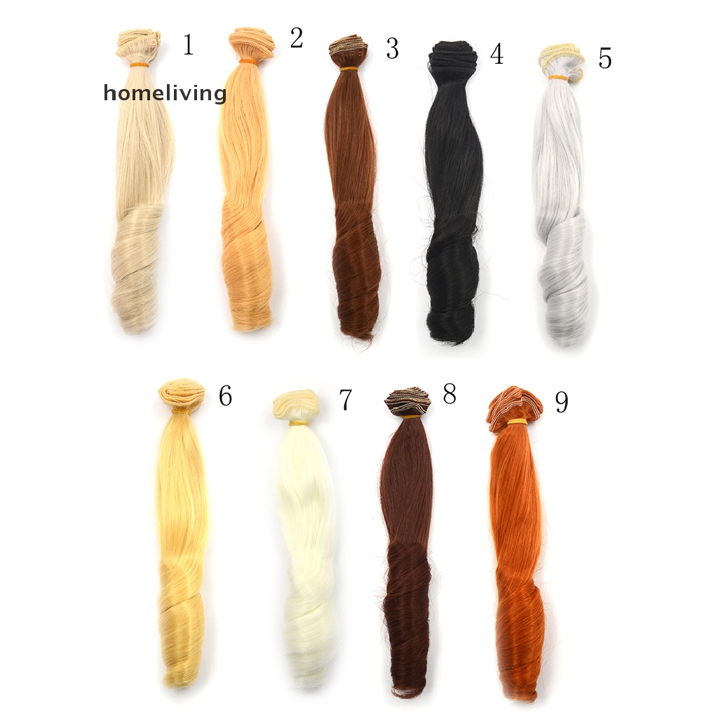 Tóc Giả Xoăn Dày 20CM Màu Sắc Tự Nhiên Cho Búp Bê BJD 1 / 3 1 / 4 1 / 6