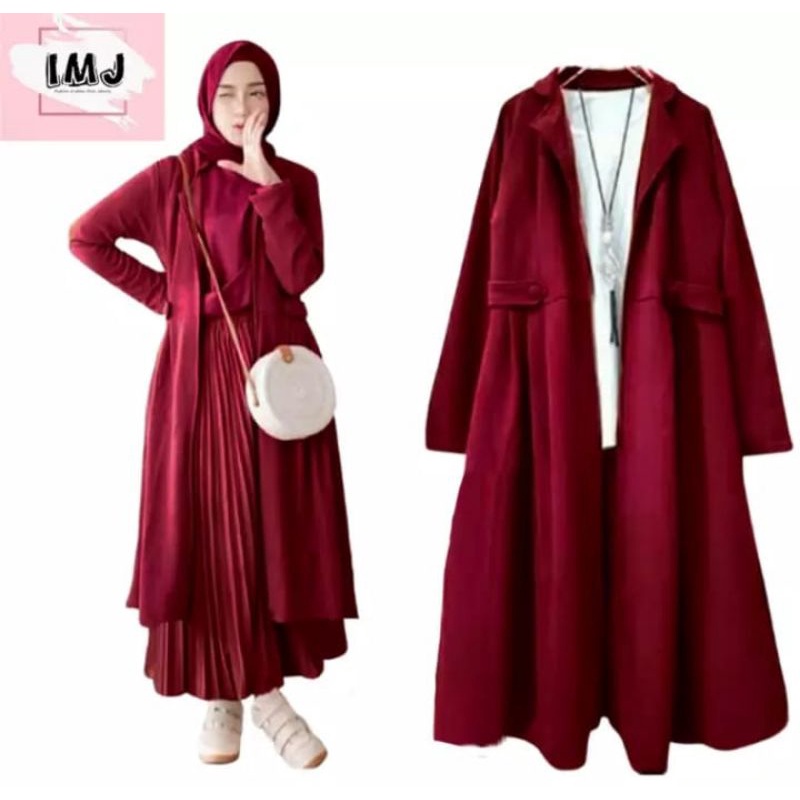 Áo Khoác cardigan Dáng Dài Không Nút Thời Trang Cho Nữ