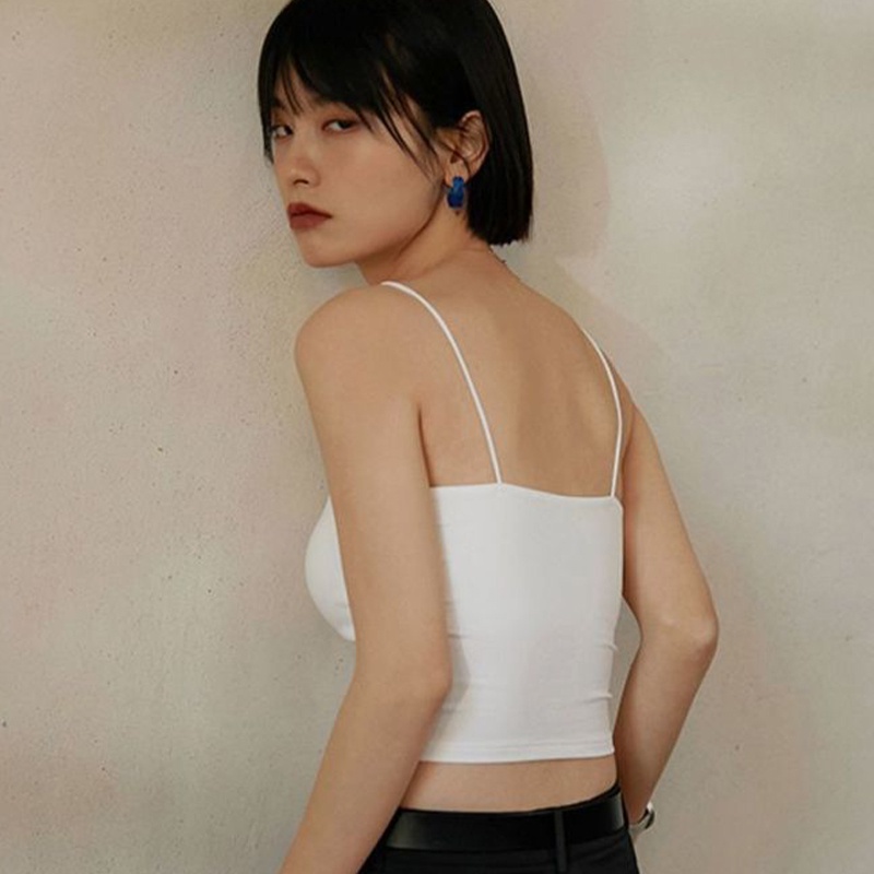 Áo croptop hai dây sợi bún form ôm sexy chất liệu thun cotton - Áo ống dây vai A90- 199 -4M FIORI STORE