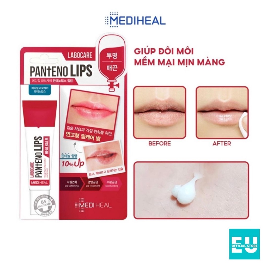 Son Dưỡng Môi Dưỡng Ẩm, Giảm Thâm Hiệu Quả Mediheal Labocare Pantenolips 10ml