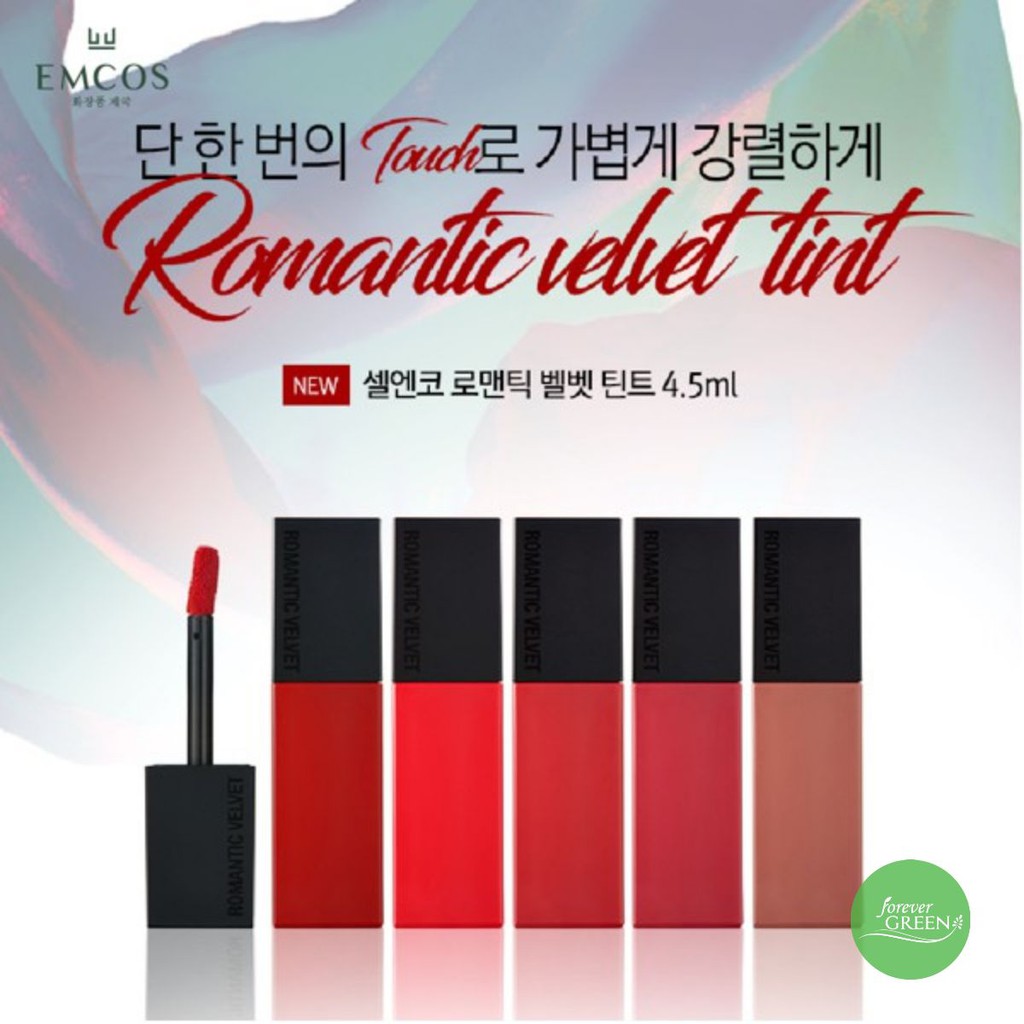 SON KEM LÌ ROMANTIC VELVET TINT cao cấp nhập khẩu chính hãng Hàn Quốc HH-SONCELVT