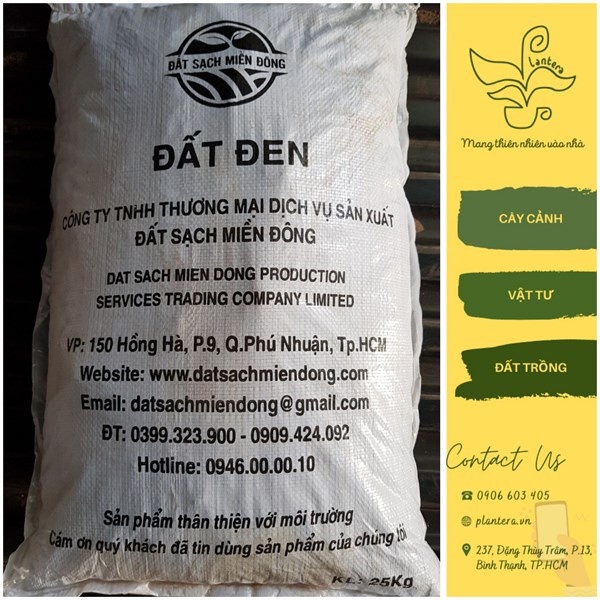 Đất Trồng Cây, Đất Đen Thịt Nguyên Chất Bao 20dm3 trồng cây, rau, sen súng