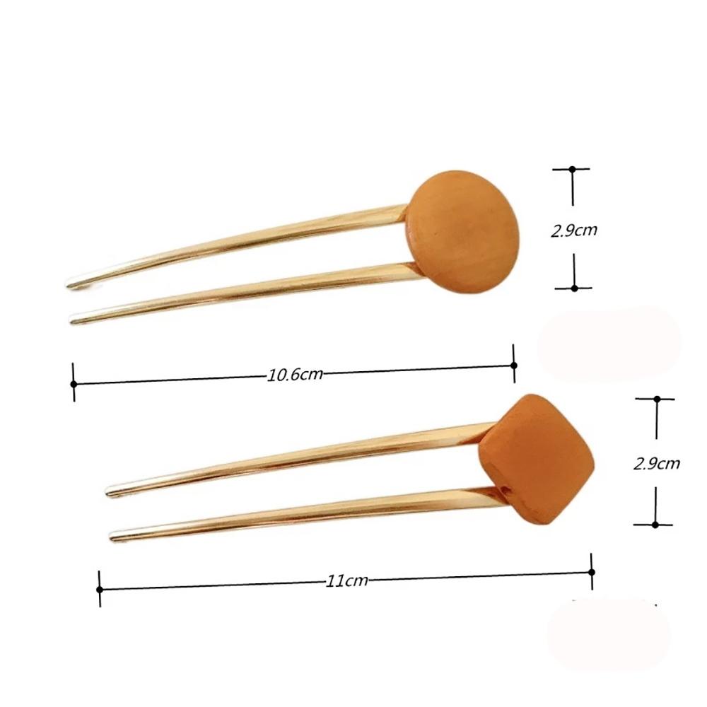 Trâm Cài Tóc Bằng Gỗ Họa Tiết Hình Học Thời Trang