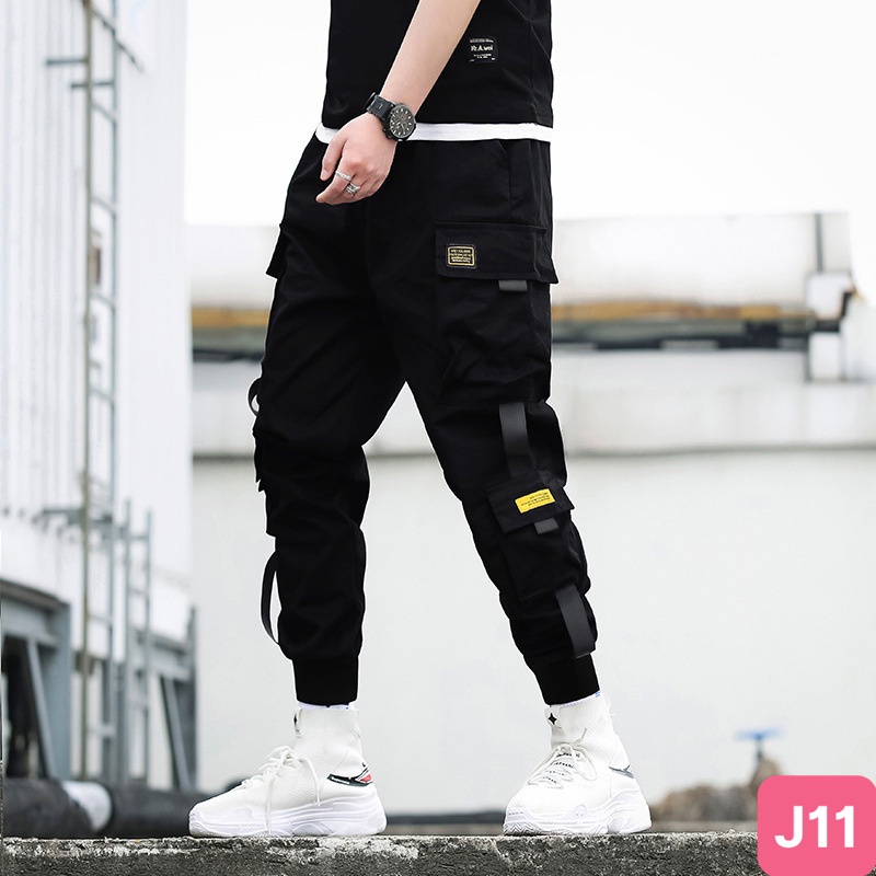 Quần jogger nam bo chân màu đen không rách gối chất kaki cao cấp co dãn 4 chiều, quần baggy nam 10Hado7 Nhiều mẫu mới