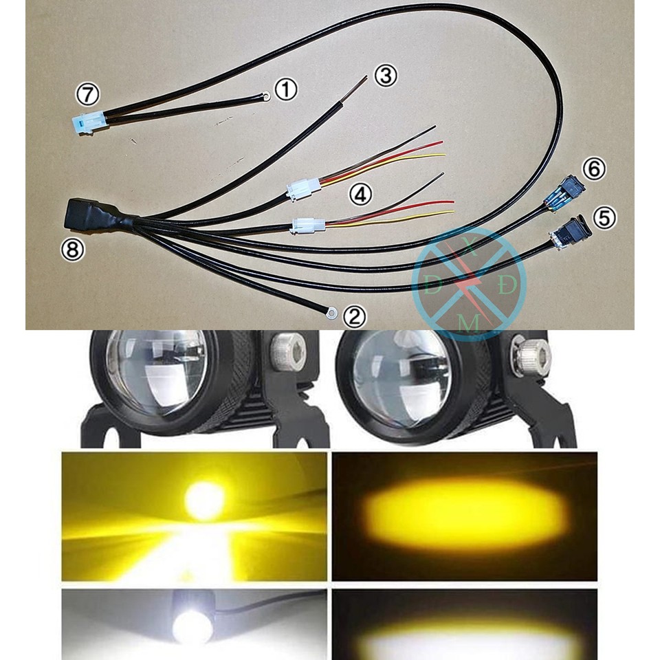 Mạch Passing - On/Off/On cho Bi Cầu Led Mini - Bộ dây Rơle cầu chì