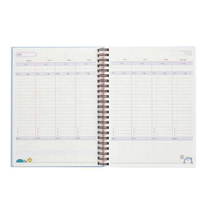 Sổ Tay Lò Xo ARTBOX Hàn Quốc Quản Lý Chi Tiêu Bìa Họa Tiết Nhân Vật Boss Đáng Yêu