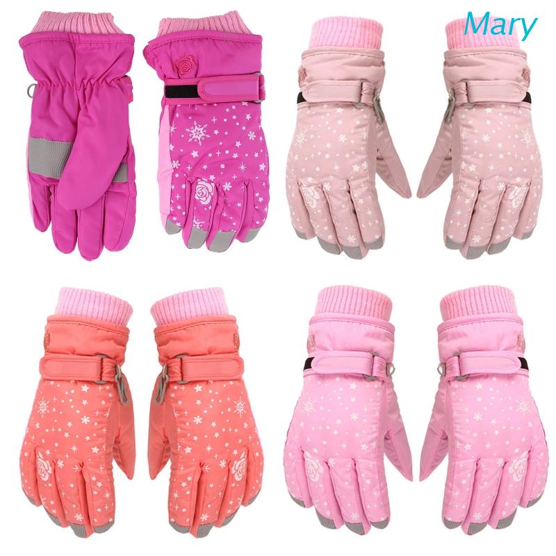 Găng Tay Giữ Ấm Dày Dặn Chống Thấm Nước Dành Cho Bé Khi Trượt Tuyết