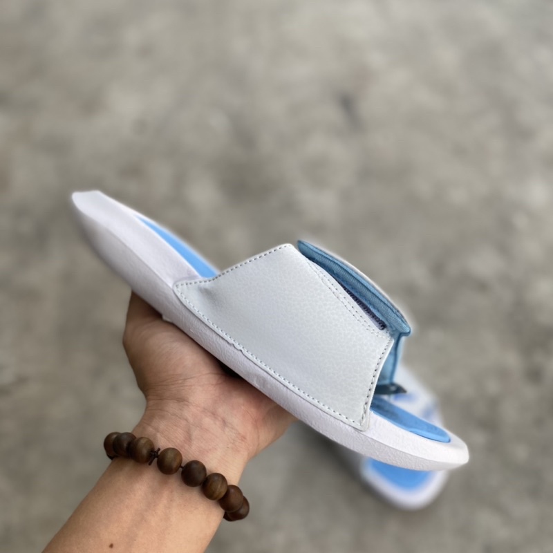 Dép jordan 1 trắng phối xanh nam nữ (hình thật)