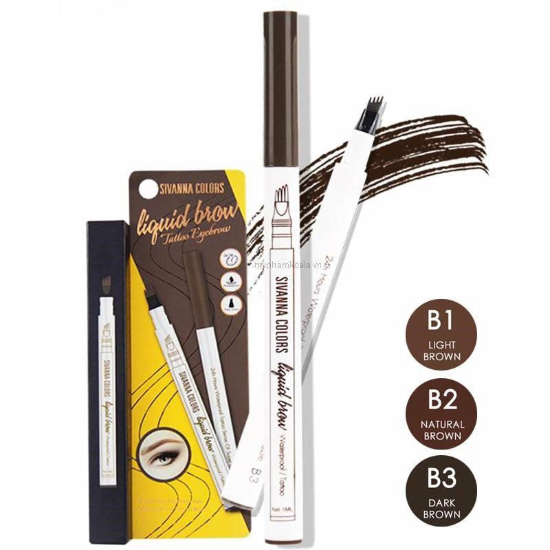 Bút xăm chân mày phẩy sợi Sivanna Colors Liquid Brow ES8002 Thái Lan