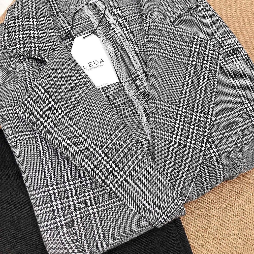 Áo Khoác Vest Caro Xám - leda | BigBuy360 - bigbuy360.vn