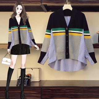 Áo len nữ đẹp, Áo len nữ phối sơ mi kiểu năng động trẻ trung